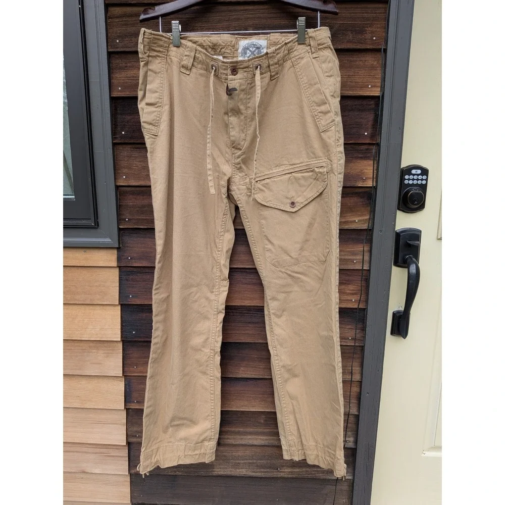 Vintage Y2K Polo Ralph Lauren Bleeker Paratrooper Baggy Wide Leg 35W 30L